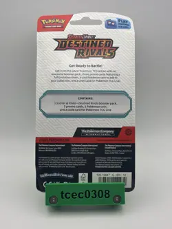 Pokemon Destined Rivals Checklane Blister Pack Togekiss Triple Promo New - Image 2