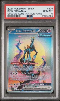 PSA 10 Iron Crown ex - 206/162 - Temporal Forces - Pokemon - Read Description - Image 1