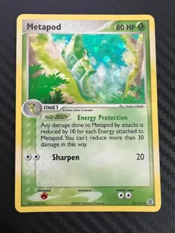 Pokemon TCG Metapod 39/112 FireRed & LeafGreen Reverse Holo MP/HP - Image 1