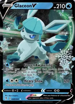 Glaceon V [Snowflake] - 040/203 - 2023 Holiday Calendar - NM - Pokemon - Image 1
