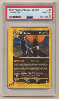 PSA 10 Pokemon Aquapolis Rare Umbreon 41/147 GEM MINT Condition!! - Image 1