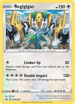 Regigigas - SWSH247 - Black Star Promo - NM - Pokemon - Read Desc. - Image 1