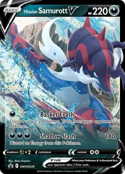 Hisuian Samurott V - SWSH239 - Black Star Promo - NM - Pokemon - Read Desc. - Image 1