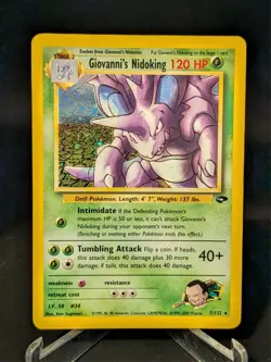 Giovanni's Nidoking - 7/132 - Gym Challenge [Holo] - NM - Pokemon - Read Desc. - Image 1