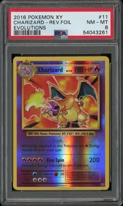 PSA 8 Charizard - 11/108 - Evolutions [Reverse Holo] - Pokemon - Read Desc. - Image 1