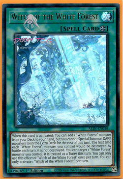 Yugioh Witch of the White Forest ALIN-EN058 (UR) 1st Ed "White Forest Support" - Image 1