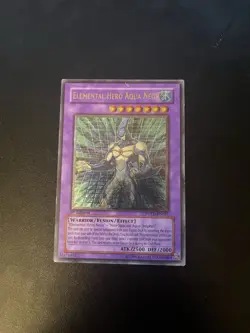 Yu-Gi-Oh Elemental Hero Aqua Neos POTD-EN031 Ultimate Rare 1st Edition Preowned - Image 1