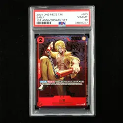 PSA 10 GEM MT 2024 One Piece CHN Sanji OP01-013 R - Image 2