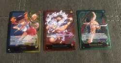 One Piece Card Game Leader Cards Lot - Luffy Nami Zoro Holo Foil NM - Image 1