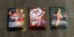 One Piece Card Game Leader Cards Lot - Luffy Nami Zoro Holo Foil NM - Image 3