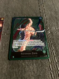 One Piece Card Game Leader Cards Lot - Luffy Nami Zoro Holo Foil NM - Image 4