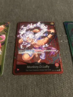One Piece Card Game Leader Cards Lot - Luffy Nami Zoro Holo Foil NM - Image 5
