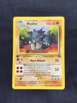 Pokemon Cards: Jungle 1st Edition Uncommon: Rhydon 45/64 - Image 1