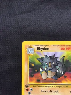 Pokemon Cards: Jungle 1st Edition Uncommon: Rhydon 45/64 - Image 2