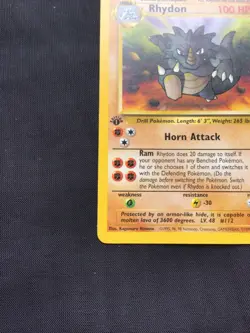 Pokemon Cards: Jungle 1st Edition Uncommon: Rhydon 45/64 - Image 5