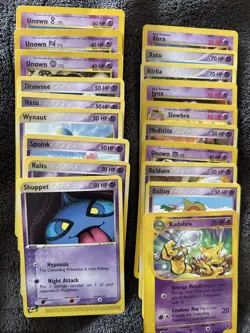 POKEMON Cards Psychic Card Lot Of 20 Common And Uncommon Cards. 1 Holo - Image 1