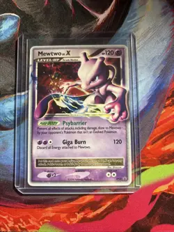 Pokemon TCG Mewtwo LV.X DP28 Diamond and Pearl Promo Card Lightly Played - Image 1
