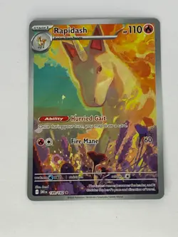 Pokemon TCG Destined Rivals Rapidash Illustration Rare Card #189/182 Near Mint - Image 1