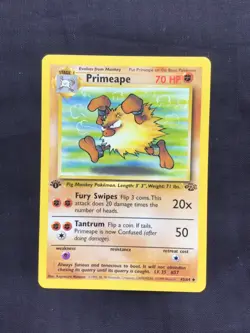 Pokemon Cards: Jungle 1st Edition Uncommon: Primeape 43/64 - Image 1