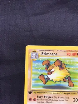 Pokemon Cards: Jungle 1st Edition Uncommon: Primeape 43/64 - Image 2