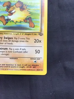 Pokemon Cards: Jungle 1st Edition Uncommon: Primeape 43/64 - Image 4