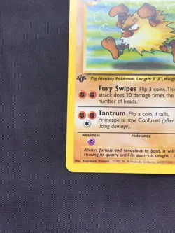 Pokemon Cards: Jungle 1st Edition Uncommon: Primeape 43/64 - Image 5