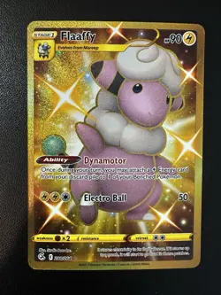 CLEAN Flaaffy 280/264 Swsh08: Fusion Strike Gold Holo Rare Pokemon Card NM - Image 2