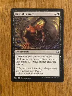 Mtg Nest of Scarabs LP Amonkhet Magic the Gathering Card Enchantment - Image 1