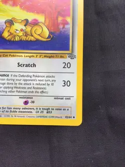 Pokemon Cards: Jungle 1st Edition Uncommon: Persian 42/64 - Image 4