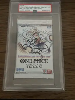 One Piece Awakening Of The New Era Signed By Luffy Va Card Pack Mint 10 - Image 1