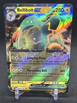 BELLIBOLT EX 079/193 Scarlet Paldea Evolved Full Art Holo Pokemon Card NM/MINT - Image 1