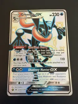 Greninja GX SV56/SV94 Hidden Fates Shiny Vault Full Art Pokemon Card NM - Image 1