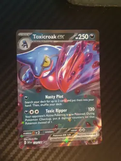 Pokemon Card Toxicroak EX 131/198 Scarlet & Violet Base Double Rare NM - Image 1
