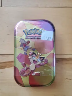 Pokemon TCG Scarlet & Violet 151 Card Tin Meowth & Hitmonchan Factory Sealed - Image 1