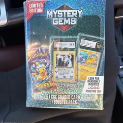 Pokemon TCG Limited Edition Mystery Gems CGC Graded Card And Booster Pack - Image 2