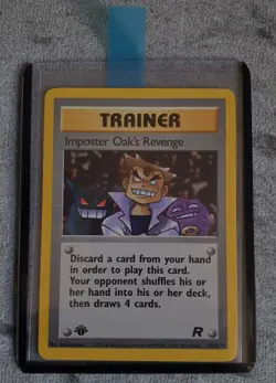 Pokemon 1st Edition Trainer Oaks Imposter 76/82 Team Rocket Pokemon Card - Image 1