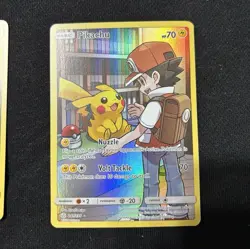Pokemon Pikachu Secret Rare Full Art Holo SM-Cosmic Eclipse Card 241/236 - Image 1