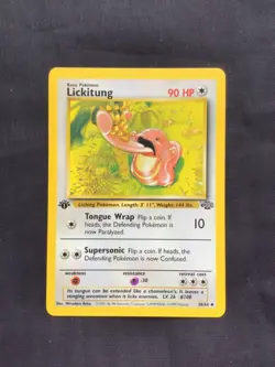 Pokemon Cards: Jungle 1st Edition Uncommon: Lickitung 38/64 - Image 1