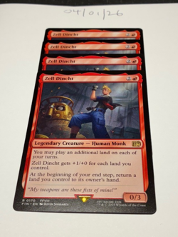 Magic the Gathering MTG Zell Dincht x4 Rare Cards NM/M Final Fantasy - Image 1