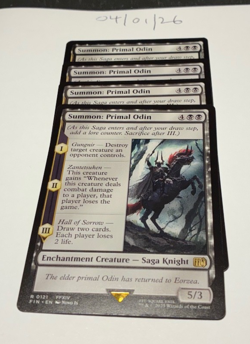 Magic the Gathering MTG Summon: Primal Odin x4 Rare Cards NM/M Final - Image 1