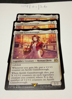 Magic the Gathering MTG Aerith Gainsborough x3 Rare Cards NM/M Final Fantasy - Image 1