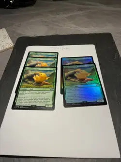 Magic the Gathering MTG Sazh's Chocobo x5 Uncommon Cards NM/M Final incl 2x FOIL - Image 1