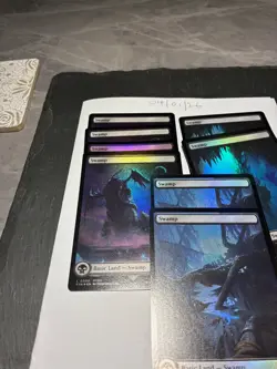 Magic the Gathering MTG Assorted Swamp Full Art x8 Land FOIL Cards NM/M Final - Image 3