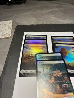 Magic the Gathering MTG Assorted Plains Full Art x8 Land FOIL Cards NM/M Final - Image 3