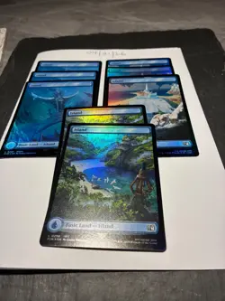 Magic the Gathering MTG Assorted Island Full Art x8 Land FOIL Cards NM/M Final - Image 2