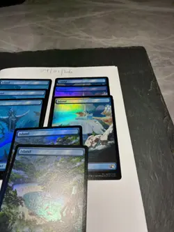 Magic the Gathering MTG Assorted Island Full Art x8 Land FOIL Cards NM/M Final - Image 4