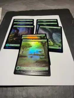 Magic the Gathering MTG Assorted Forest Full Art x8 Land FOIL Cards NM/M Final - Image 2