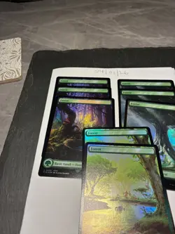 Magic the Gathering MTG Assorted Forest Full Art x8 Land FOIL Cards NM/M Final - Image 3