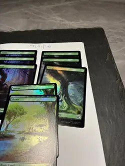 Magic the Gathering MTG Assorted Forest Full Art x8 Land FOIL Cards NM/M Final - Image 4