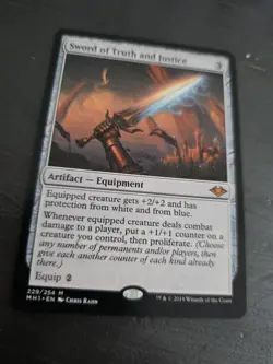 MTG Magic Sword Of Truth And Justice 229 Mh1 M EN KARTE CARD SPECIAL ART Tcg - Image 3
